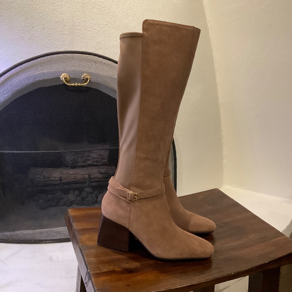 NWT Blondo TWYLA Waterproof Tall Boot Taupe Suede Size 7M - Picture 3 of 9